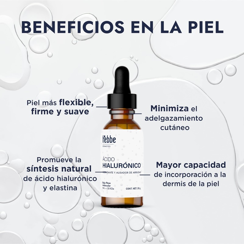 HEBBE - Ácido Hialurónico Líquido 20g | Hidratación Intensa |
