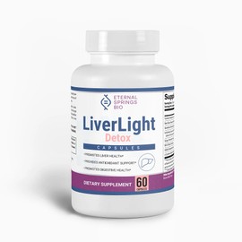 Eternal Springs Bio LiverLight Detox - Herbal Supplement, 60 Capsules - Turmeric, Milk Thistle, Plant-Based, Gluten-Free, Dairy-Free, Soy-Free, Nut-Free, Detoxify Support