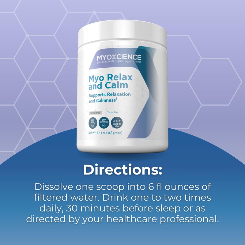 MYOXCIENCE Myo Relax & Calm | Myo-Inositol, L-Theanine, Taurine, Magnesium