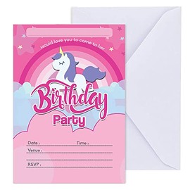 Papa Prints Pack of 32 Party Invitations Kids (105 x 149 mm) Birthday Invites Invitation Cards with Envelopes
