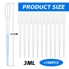 100pcs Plastic Dropper 3ml Dropper Pipette Pipette Tool Clear Pipette Graduated Pipette Multitool