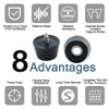 sourcing map Pack of 12 Rubber Feet Bumper Printer with