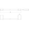 emco Flow Bath Towel Holder (800 mm) in Black -
