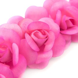 6 Pink Roses with Hot Pink Tips Full Open Bud Wooden Roses for Crafts Custom Bouquets and Other Projects. 10 Colors to Choose from.