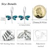 Opal Dragonfly Earrings 925 Sterling Silver Dragonfly Pendant Earrings Cute