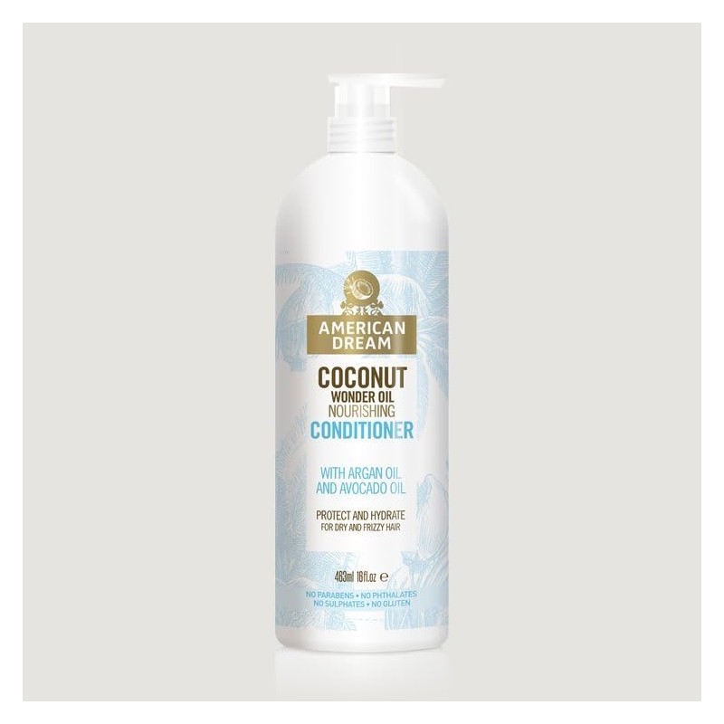 American Coconut Oil Shampoo & Conditioner Set, Coconut Oil, Aloe