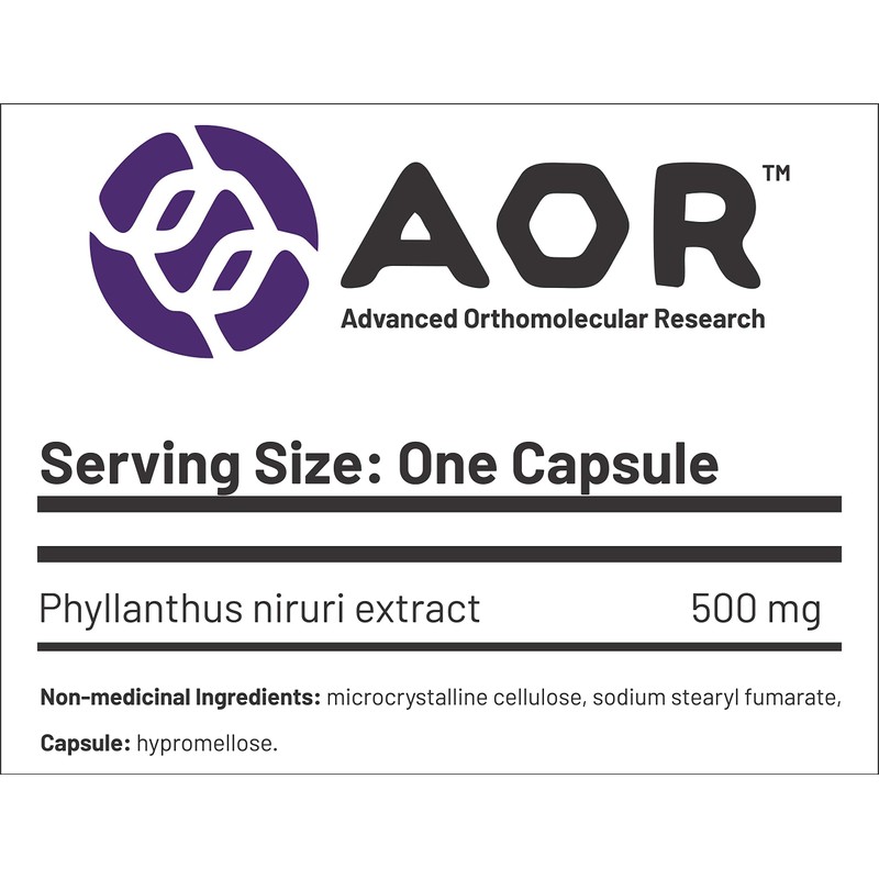 AOR - Chanca Piedra - 90 Capsules - Improves Urinary