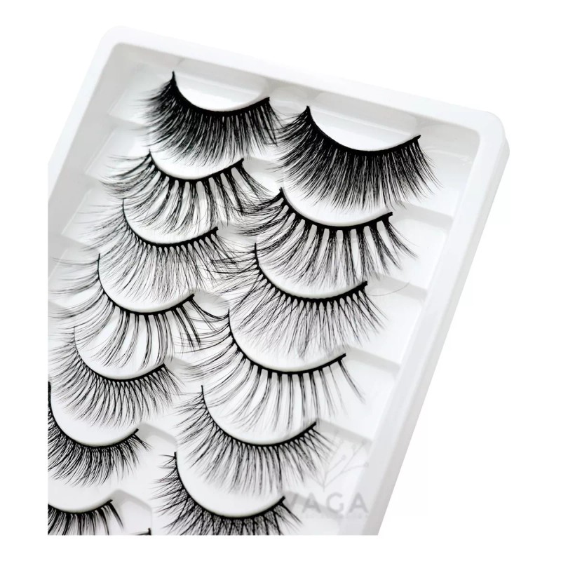 Vaga 10 Kit De 8 Pares De Pestañas Postizas 3d