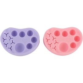 2 unidades de paleta de silicona para lifting de pestañas, bandeja mezcladora para lifting de pestañas y laminación de cejas con 6 secciones, paleta de silicona reutilizable para p