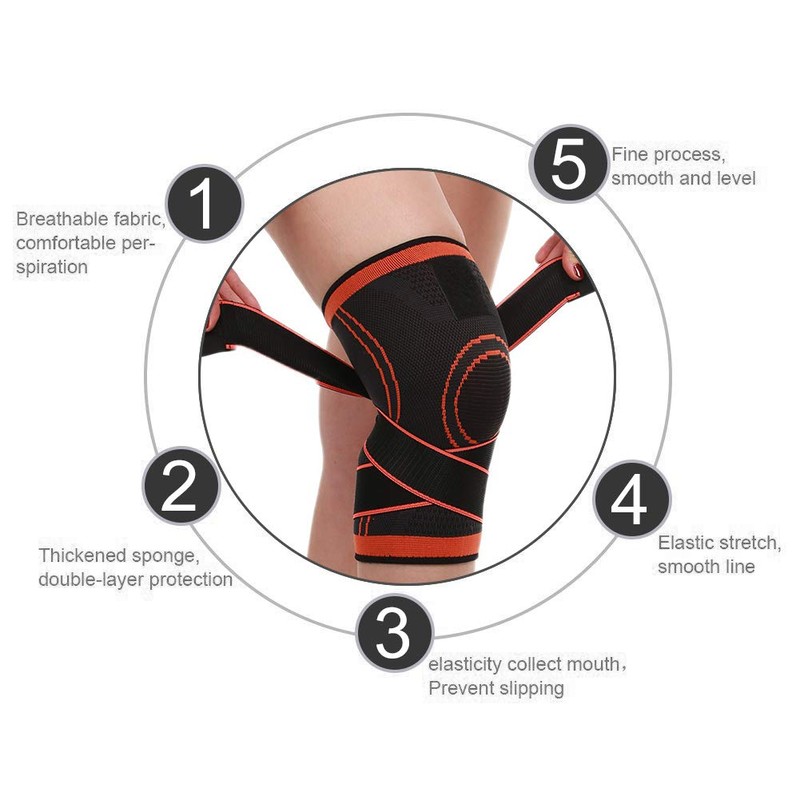Rodillera Deportiva Estabilizadora de Rodilla Manga de Compresi?n Apoyo