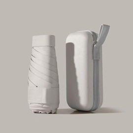 Portable Pocket Umbrella, 1 Count 6-rib Mini Folding Umbrella with Case, Durable Umbrella for Sun and Rain Protection,  Outdoor Umbrella, Umbrella for Outdoor Activities - Color: Black, Specification: 1 Count