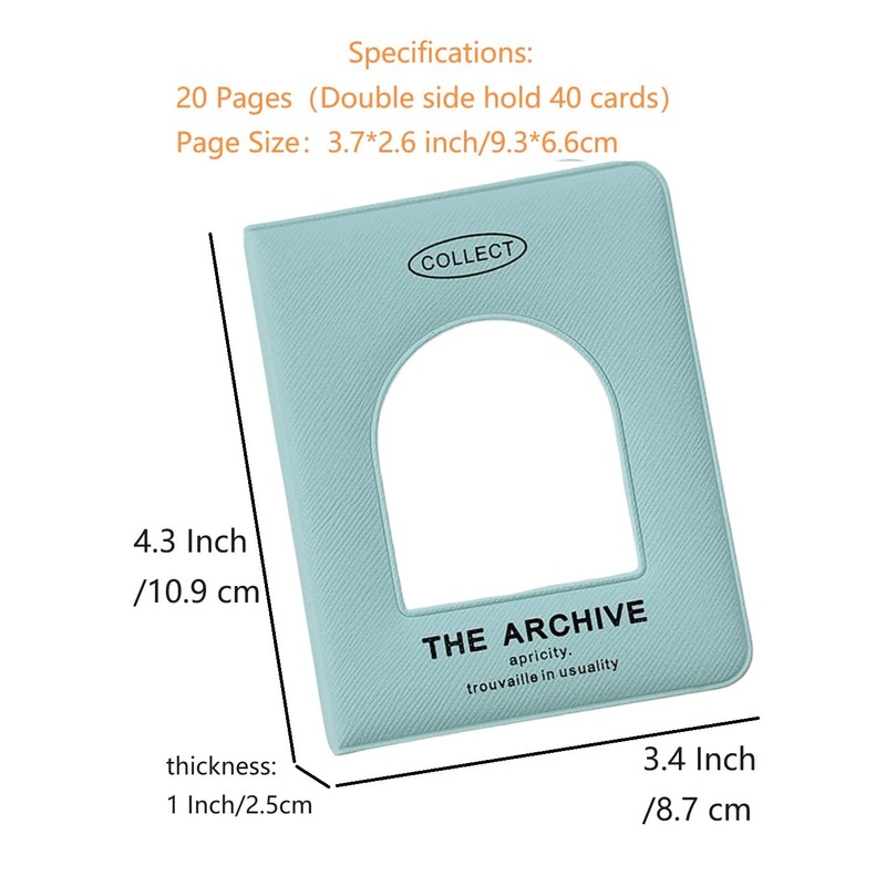 SPRMUD Mini Cards Binder Collection 1-Pocket, 40 Pockets Card Holder