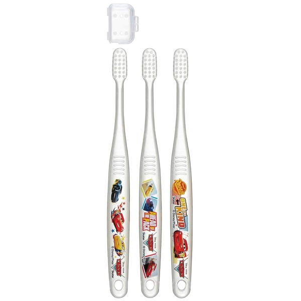 Skater TBCR6T Toothbrush, For Elementary School Students, 6-12 Years Old, Soft, Clear, 3 Pieces, Cars