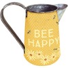 Primitives by Kathy Rustic Tin Pitcher, Small, Bee Happy