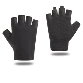 WULI Cycling Gloves Half Finger Cycling, Breathability, Anti Slip (Black, X-Large)