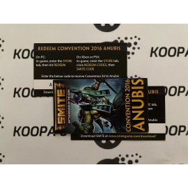 SMITE ANUBIS CONVENTION 2016 SKIN CODE CARD UNUSED