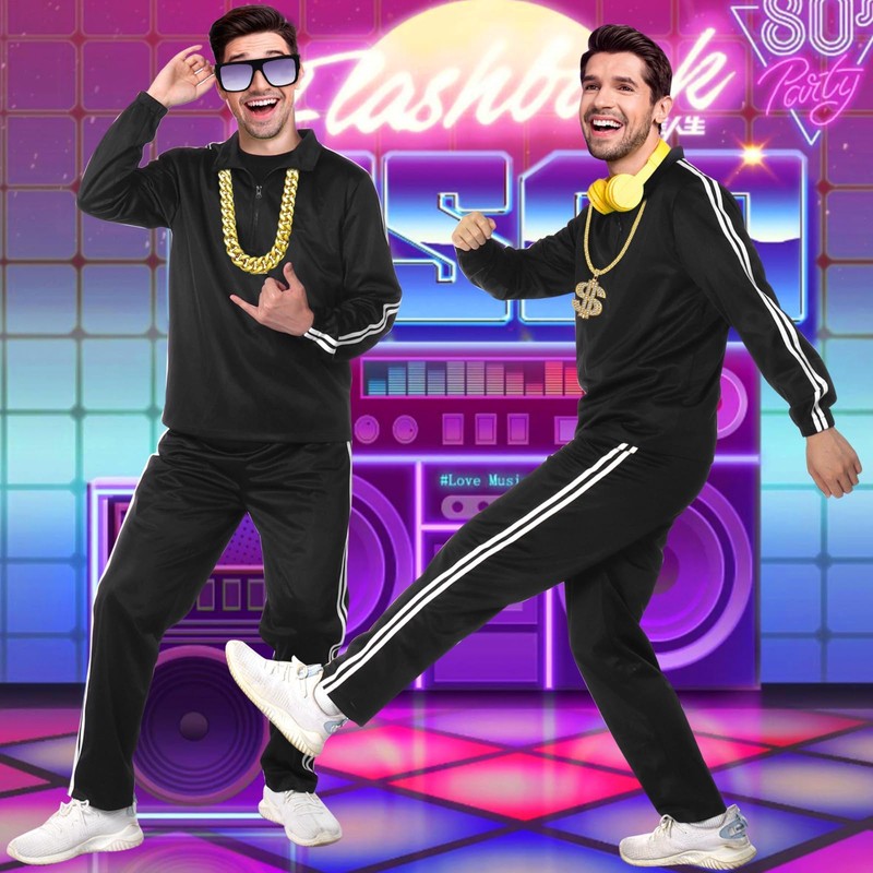 Men Tracksuit 2 Piece Sweat Suits Outfits Accessories Set Casual