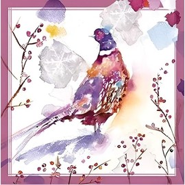 Stroke Association Charity Christmas Cards Box of 20 - Pheasant and Highland Cows - Artistic Festive Design - 10 Each of 2 Designs - Eco-Friendly