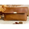 Gusti Rani Leather Wallet Purse Clutch Women's Vintage Leather Brown,