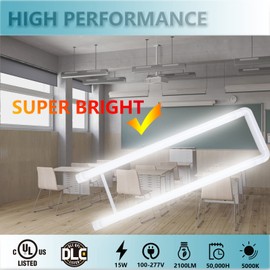 Sokply 2FT T8 T12 U Shaped LED Tube Light, 15W (36 watts Equivalent) 4000K Cool White, 24IN Led Replacement for U Bend Fluorescent Bulbs, Direct or Ballast Bypass, UL&DLC Listed(10 Pack)