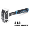 Real Steel Sledge Hammer, 3lb Drilling Club Hammer