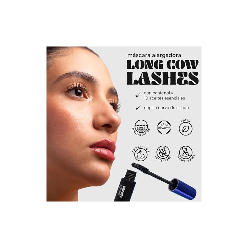 Sarelly Máscara waterproof COW LASHES BLACK Máscara de Pestañas Alargadora