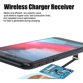 Zopsc Receptor de Carga Inalámbrico Rápido de 10 W para Teléfonos Móviles con Interfaz Tipo C, Enchufe Plegable, Protección de Interfaz, Plug and
