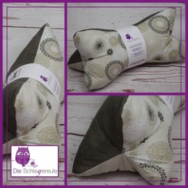 Reading Bone "Mandala" | Neck Roll Bookend | Tablet Support | Neck Support - Washable (Beige)