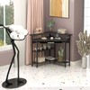 Auromie Corner Desk with Charging Station & LED Light, Triangle