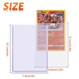 Pack of 50 Toploader, Card Cases Double Protection, Transparent Card Protective Case for All Standard Playing and Trading Cards such as Pokémon, YuGiOh, MTG et
