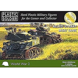 Plastic Soldier Easy Assembly Stuart M5 Tank 15 mm Miniature