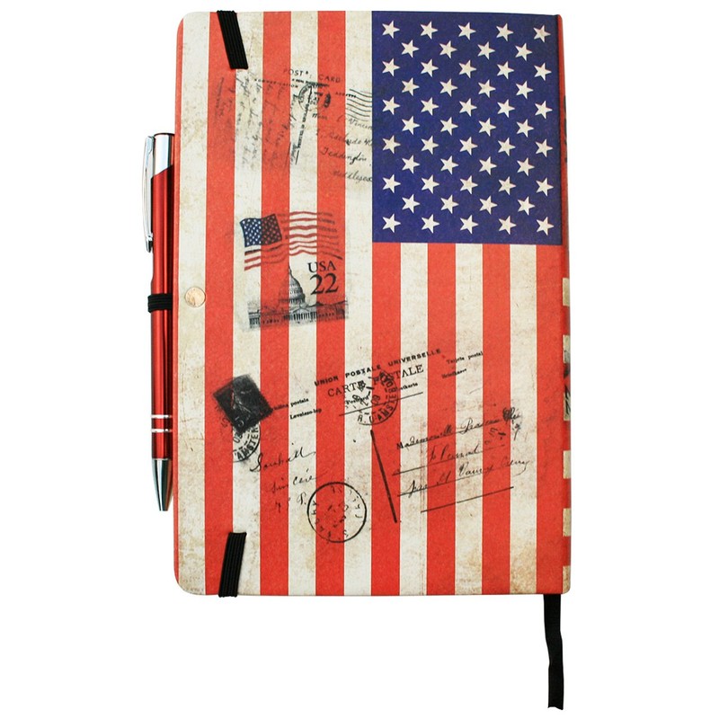 USA Flag Notebook - Hardback A5