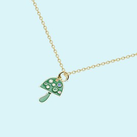 Stocking Stuffers Holiday Outfits for Women 2024 Mushroom Necklace Creative Oil Drip Mushroom Pendant Necklace Sister Necklaces Friendship Necklace Boho Choker Necklace Cute Jewelry for Women Green