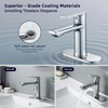 BELZ Chrome Bathroom Faucet, Modern Single Handle One Hole Bath