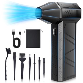 COSANO Electric Air Duster, 3 Gear Adjustable Mini Jet Blower 130000RPM, Adjustable Electric Duster Replace Compressed Air Can Rechargeable Air Blower for Computer Keyboard PC Car