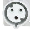 3 Pin 2P+E Industrial Connector IP44 Waterproof Concealed Mount Aviation