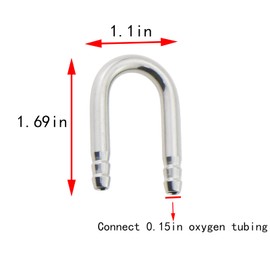 GZWZH 2PCS Stainless Steel U-Tube Connection for Aquarium Use Oxygen Enhancement Tube Oxygen System U-Tube Connector Aquarium Fitting Hose Connector for Aquarium Use Air Hose Oxygen Pump Air Hose