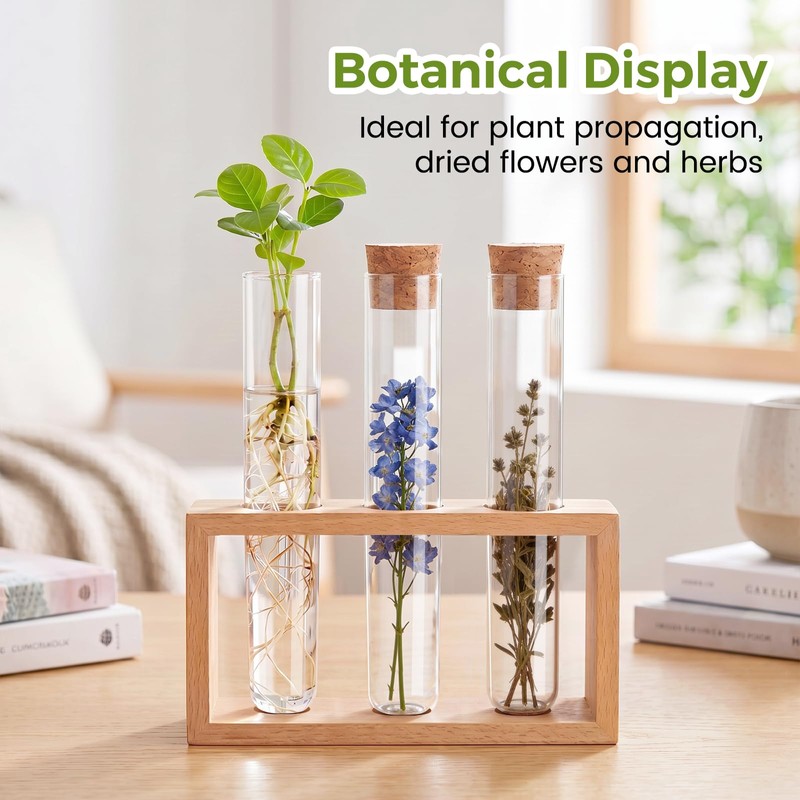 KAOPET 60Pcs Clear Plastic Test Tubes with Caps—Cork Stoppers, 15x100mm