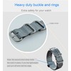 23mm Grey Nylon Watch Strap Band Replacement Men's Nylon Bracelet