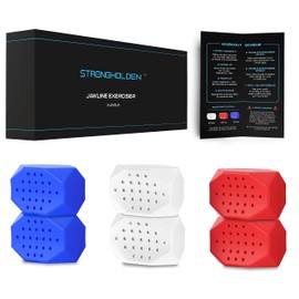 Jawline Exerciser for Men & Women - 3 Resistance Levels (6pcs) Silicone Jaw Exerciser Tablets for Beginner, Intermediate & Advance Users - Jawline Sculptor & Jawline Shaper (3 Levels - Premium)