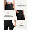 JOCMIC Girls Athletic Leggings Cross High Waist for Kids Yoga