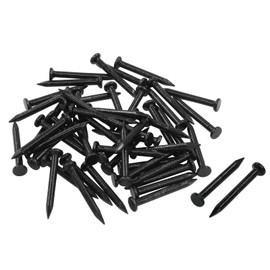 Cionyce 50pcs Hardware Nails 1 inch Length, Black Carbon Steel Point Tip Wall Cement Masonry Nail,Woodworking Nails,Concrete Nails