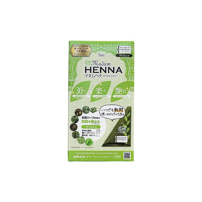 Shim Shim Japan Shim Shim Madame Henna 4 Pack Set,