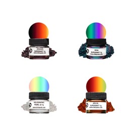 1g SuperShift Pearl Kit (Assasin, Vega, Holographic, Arson) | Chameleon Powder, Colorshift Mica Powder for Epoxy Resin Crafts/Tumblers, Holographic Pigment Powder for Chameleon Nail Art/Paints