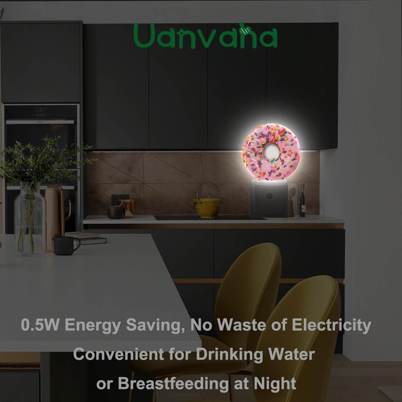 Uanvaha Pink Donut Decorative Night Lights Sweets Dessert Snacks Donut