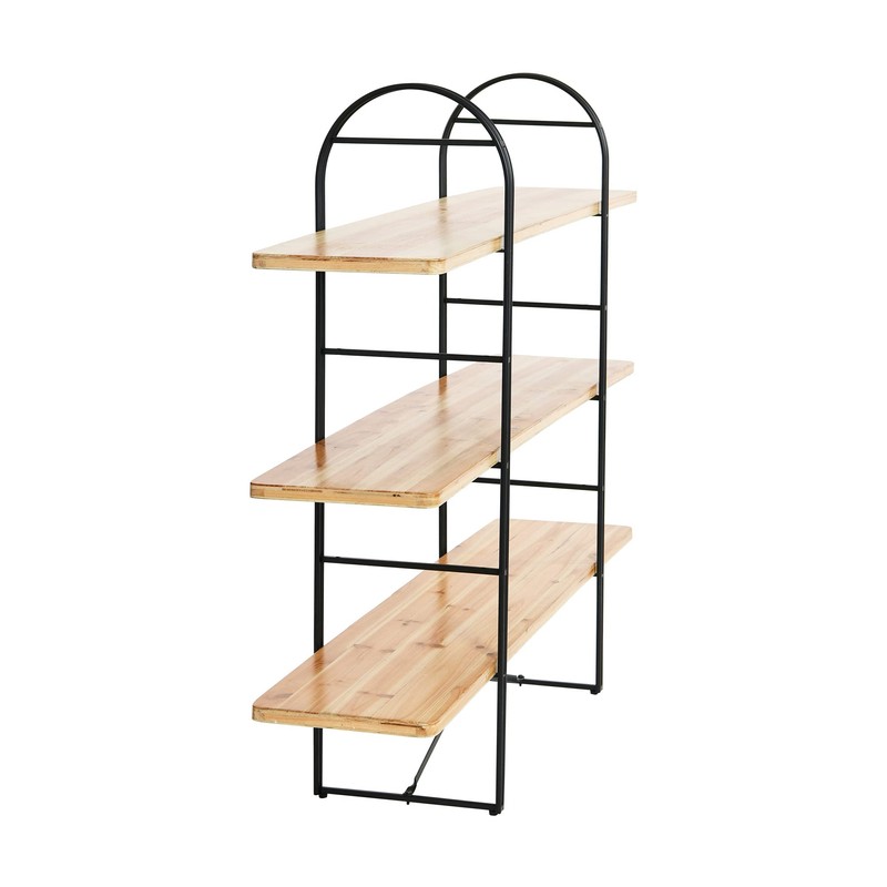 Main + Mesa Eitri Wood and Metal Adjustable Shelving Unit,
