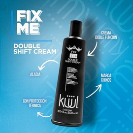 KÜÜL - Fix Me Double Shift Cream 300 ml, Crema para Cabello, para Estilizar, Alacia Temporalmente y Marca Rizos, para Todo Tipo de Cabello, para Uso D
