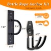 Mibcocny Battle Rope Anchor Kit Wall Mount, Set With Workout