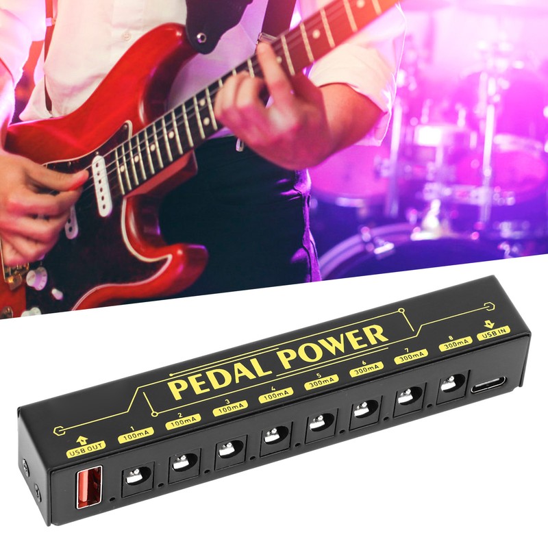 Guitar Pedal Power Supply 8 Way Isolated Low Noise Effect
