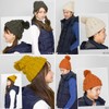 Zaction Women's Knit Hat, Pom Pom, Men's, Autumn, Winter, Skiing,